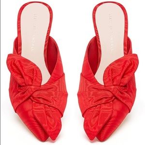 Loeffler Randall Jade Moire Kitten-Heel Mules